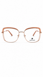 Pierre Cardin Rose Gold Semi-Rim Square Eyeglass Frames