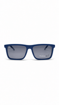 Ray-Ban Premium Matte Blue Square Polarized Folding Attachment Sunglasses