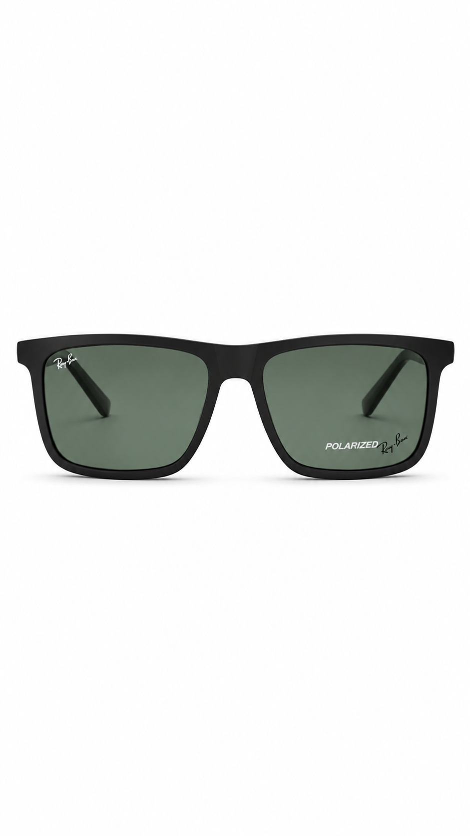 Ray-Ban Matte Black Polarized UV Protection Attachment Sunglasses With Folding