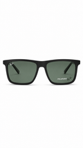 Ray-Ban Matte Black Polarized UV Protection Attachment Sunglasses With Folding