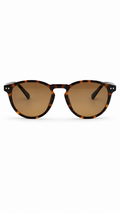 Pacific Traders Round Tortoise Sunglasses with Brown Lenses