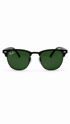Ray-Ban Clubmaster Classic Green Lens Sunglasses – Black Frame