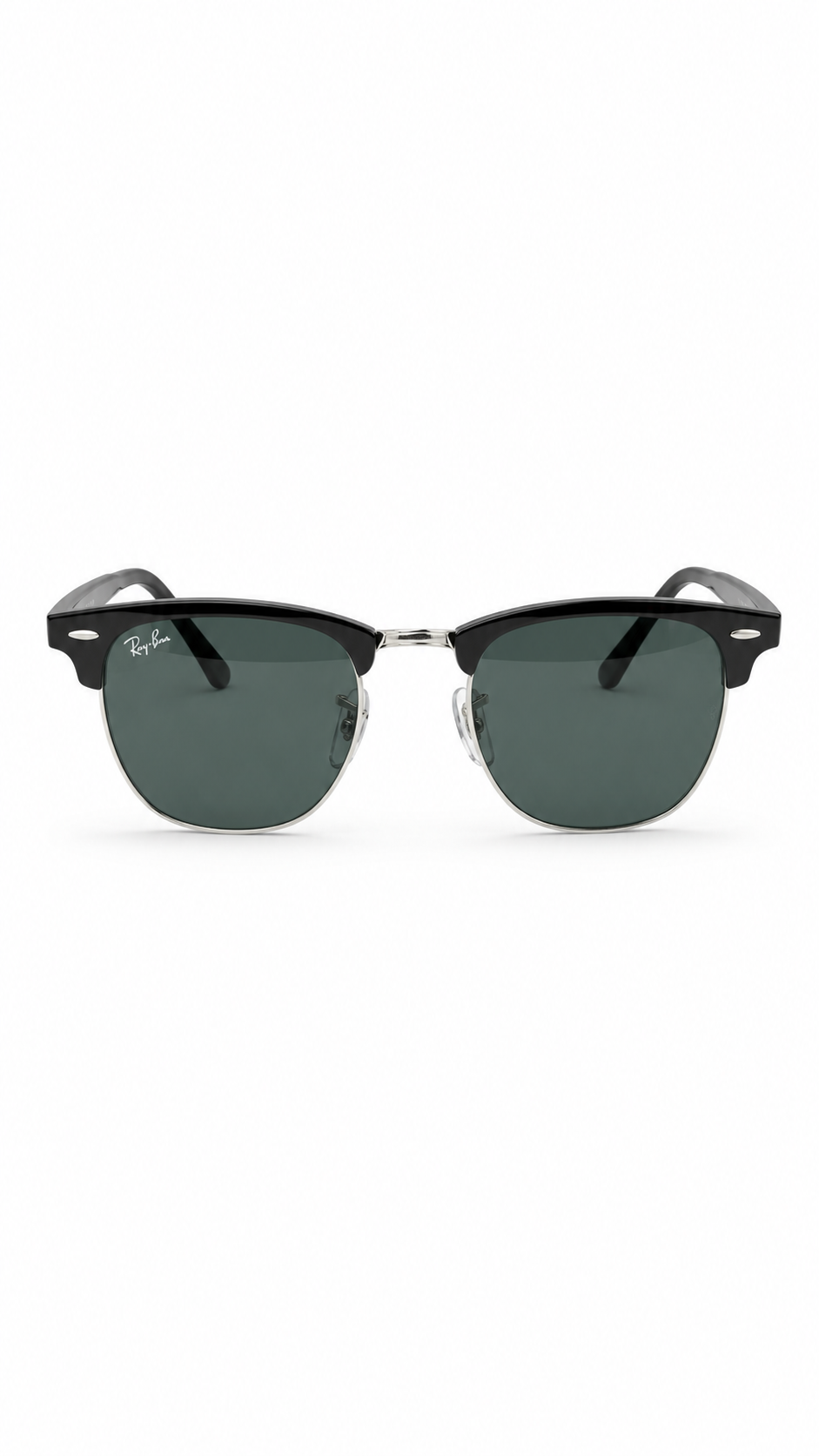 Ray-Ban Browline Sunglasses – Black Frame, Green Lenses