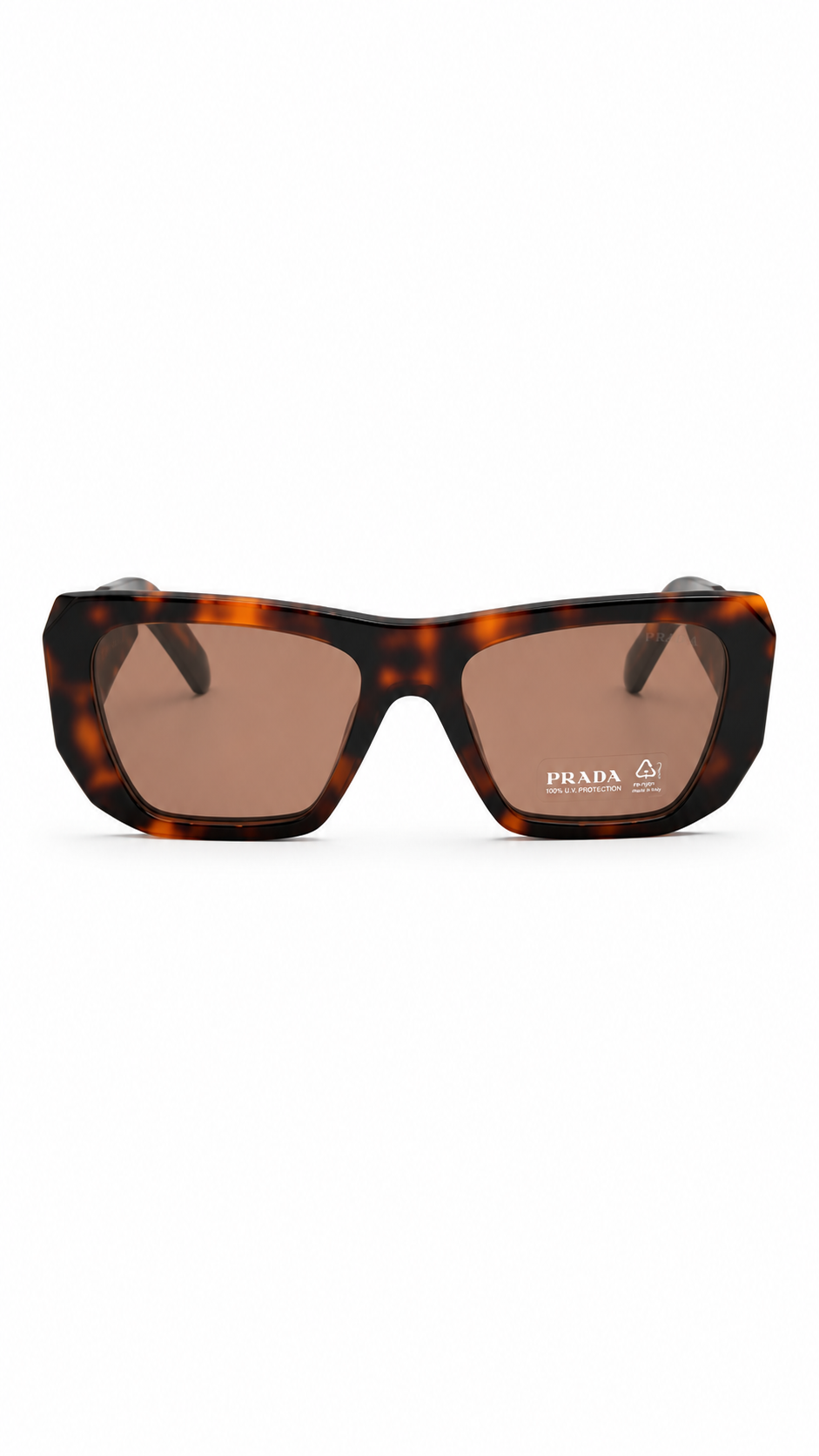 Prada Havana Rectangular Sunglasses – Tortoise Frame with Brown Lenses