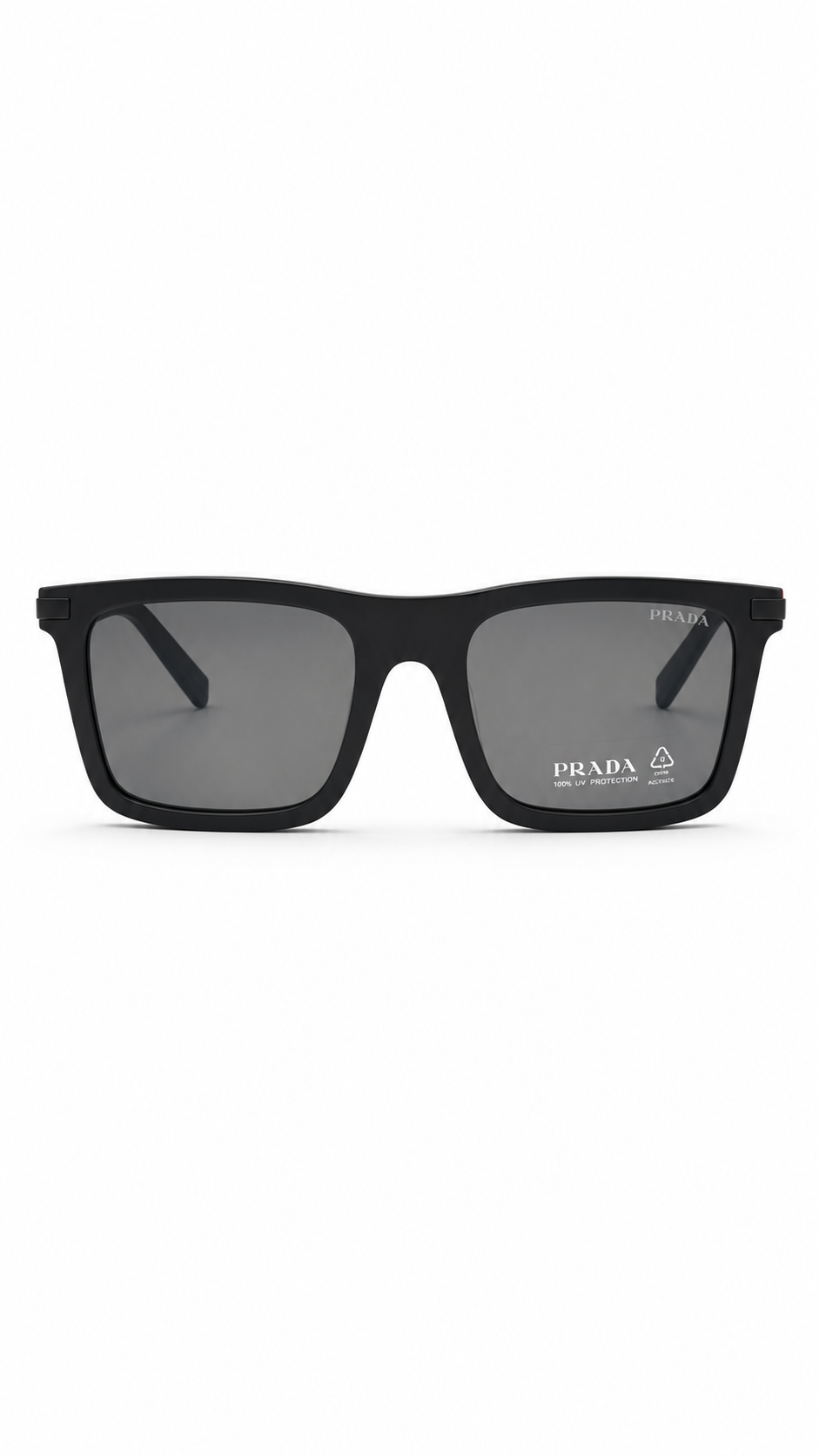 Prada Classic Black Rectangular Sunglasses