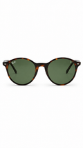 Ray-Ban Round Sunglasses – Havana Tortoise Frame with Green Lenses