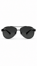 Ray-Ban RB3386 004/71  Black Metal Aviator Sunglasses – Grey Lenses