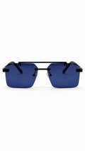 Cartier OW3152 Blue Shield Sunglasses – Black Frame with Blue Lenses