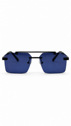 Cartier OW3152 Blue Shield Sunglasses – Black Frame with Blue Lenses