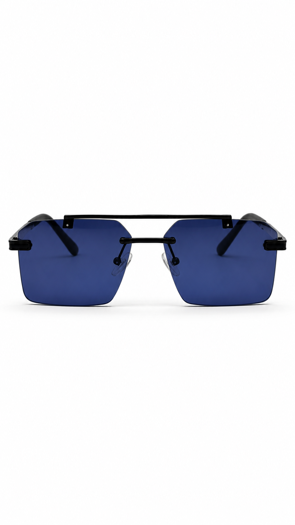 Cartier OW3152 Blue Shield Sunglasses – Black Frame with Blue Lenses