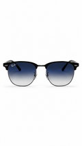 Ray-Ban RB3016 Clubmaster W0365 Sunglasses – Black Frame with Blue Gradient Lenses