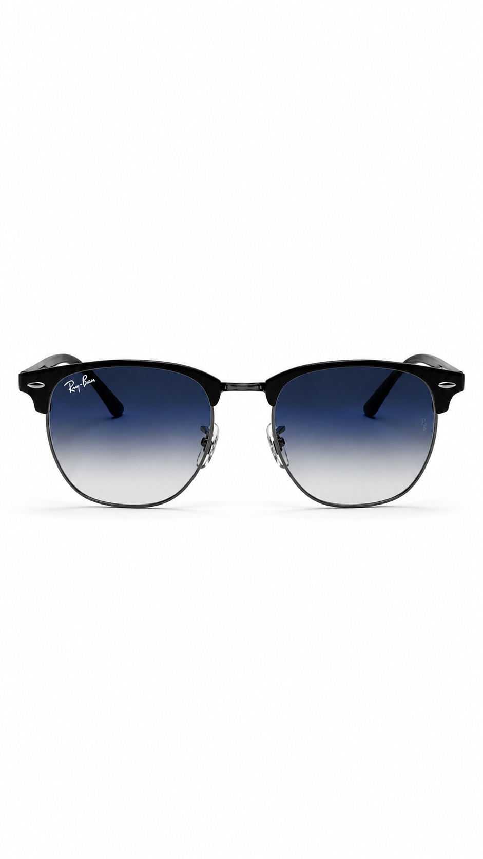 Ray-Ban RB3016 Clubmaster W0365 Sunglasses – Black Frame with Blue Gradient Lenses