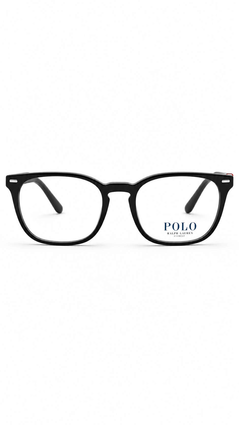 Polo Ralph Lauren PH 2209 5001 Black Red Stripe Eyeglasses 51-19-145