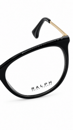 Ralph Lauren RA 7139 5001 Black Gold Cat-Eye Eyeglasses 53-19-140