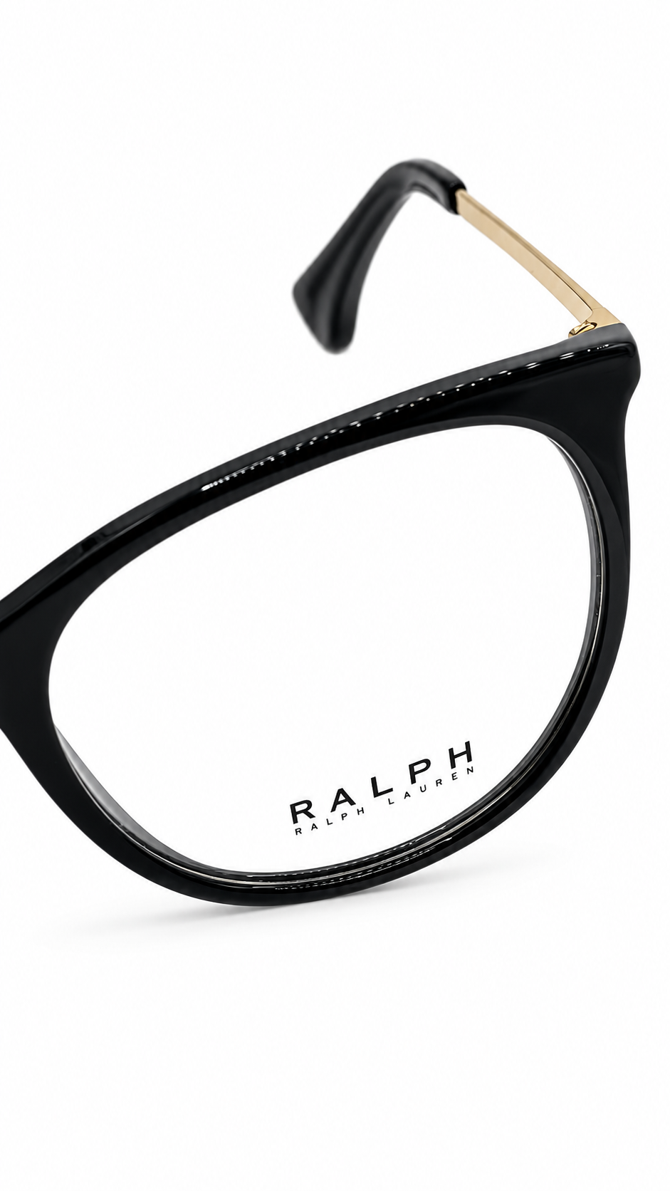 Ralph Lauren RA 7139 5001 Black Gold Cat-Eye Eyeglasses 53-19-140