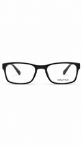 Nautica N8108 005 Matte Black Rectangular Eyeglasses 52-19-140