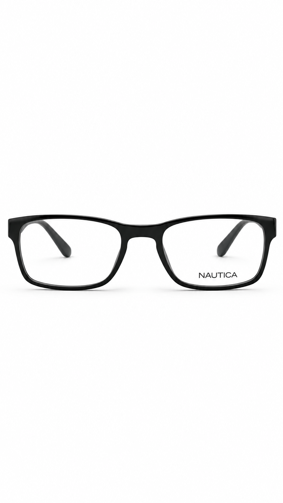 Nautica N8108 005 Matte Black Rectangular Eyeglasses 52-19-140