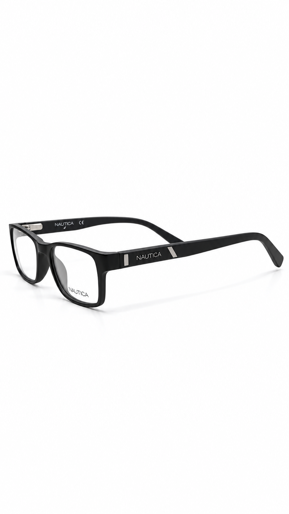 Nautica N8108 005 Matte Black Rectangular Eyeglasses 52-19-140