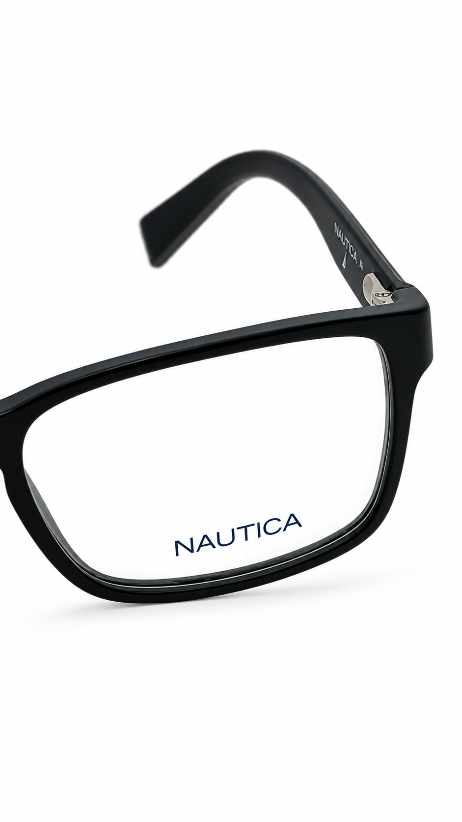 Nautica N8108 005 Matte Black Rectangular Eyeglasses 52-19-140