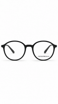 Emporio Armani EA 3225 5001 Matte Black Round Eyeglasses 52-20-145