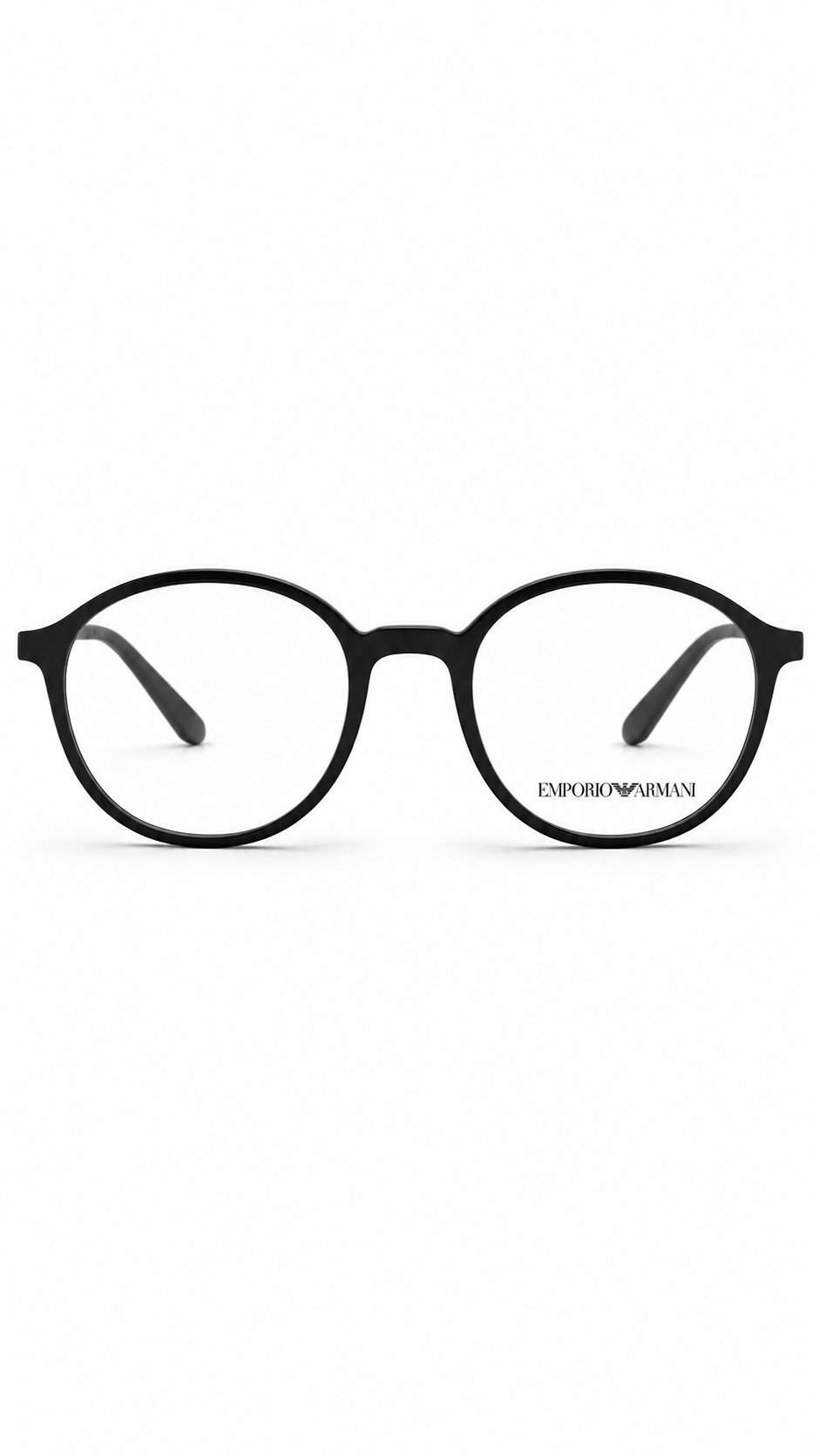 Emporio Armani EA 3225 5001 Matte Black Round Eyeglasses 52-20-145