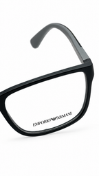 Emporio Armani EA 3091 5001 Matte Black Rectangular Eyeglasses 55-17-145