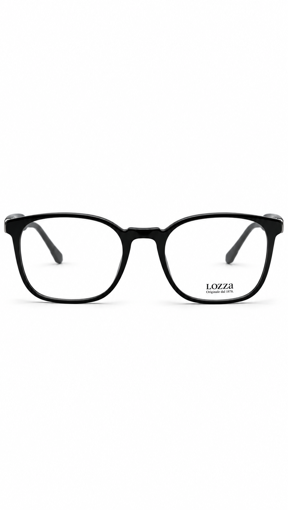 Lozza LUCCA 1 VL4140 0BLK Glossy Black Rectangular Eyeglasses