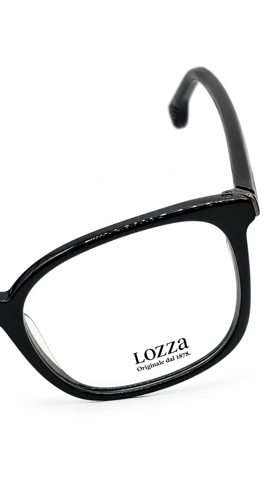 Lozza LUCCA 1 VL4140 0BLK Glossy Black Rectangular Eyeglasses