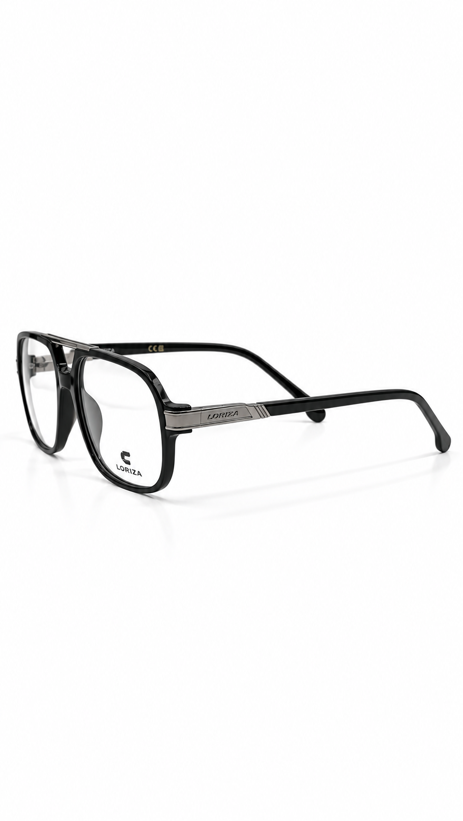 Carrera 1134 807 Black Aviator Eyeglasses with Silver Top Bar