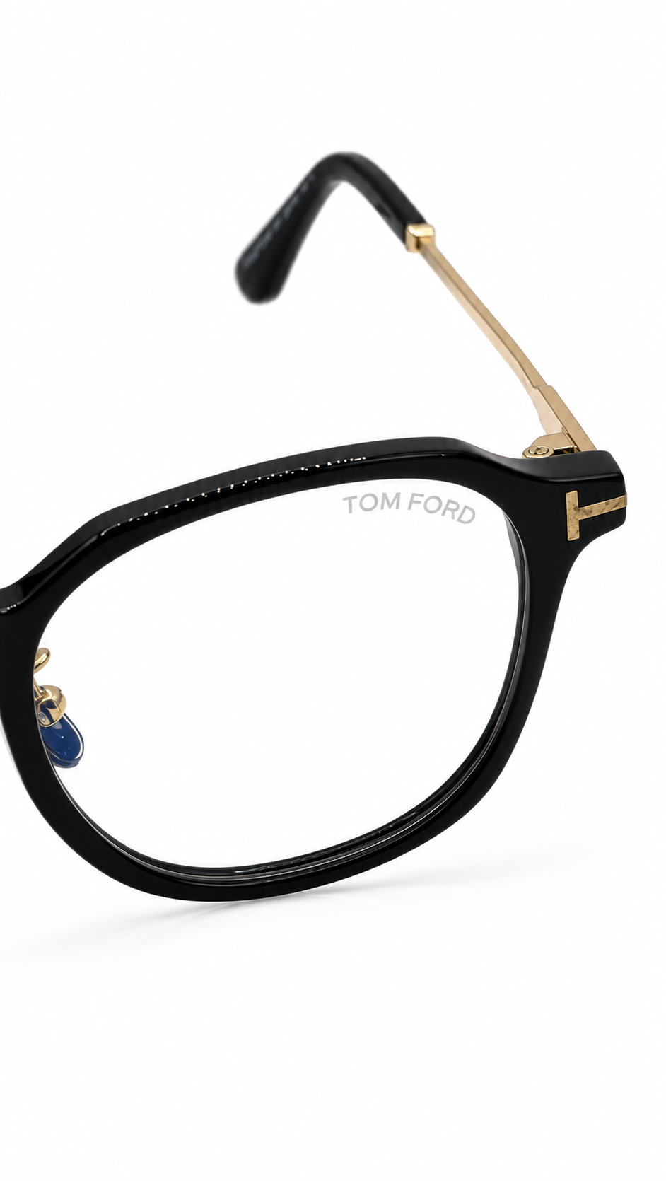 Tom Ford TF5927-D-B 001 Black & Gold Combination Eyeglasses 51mm
