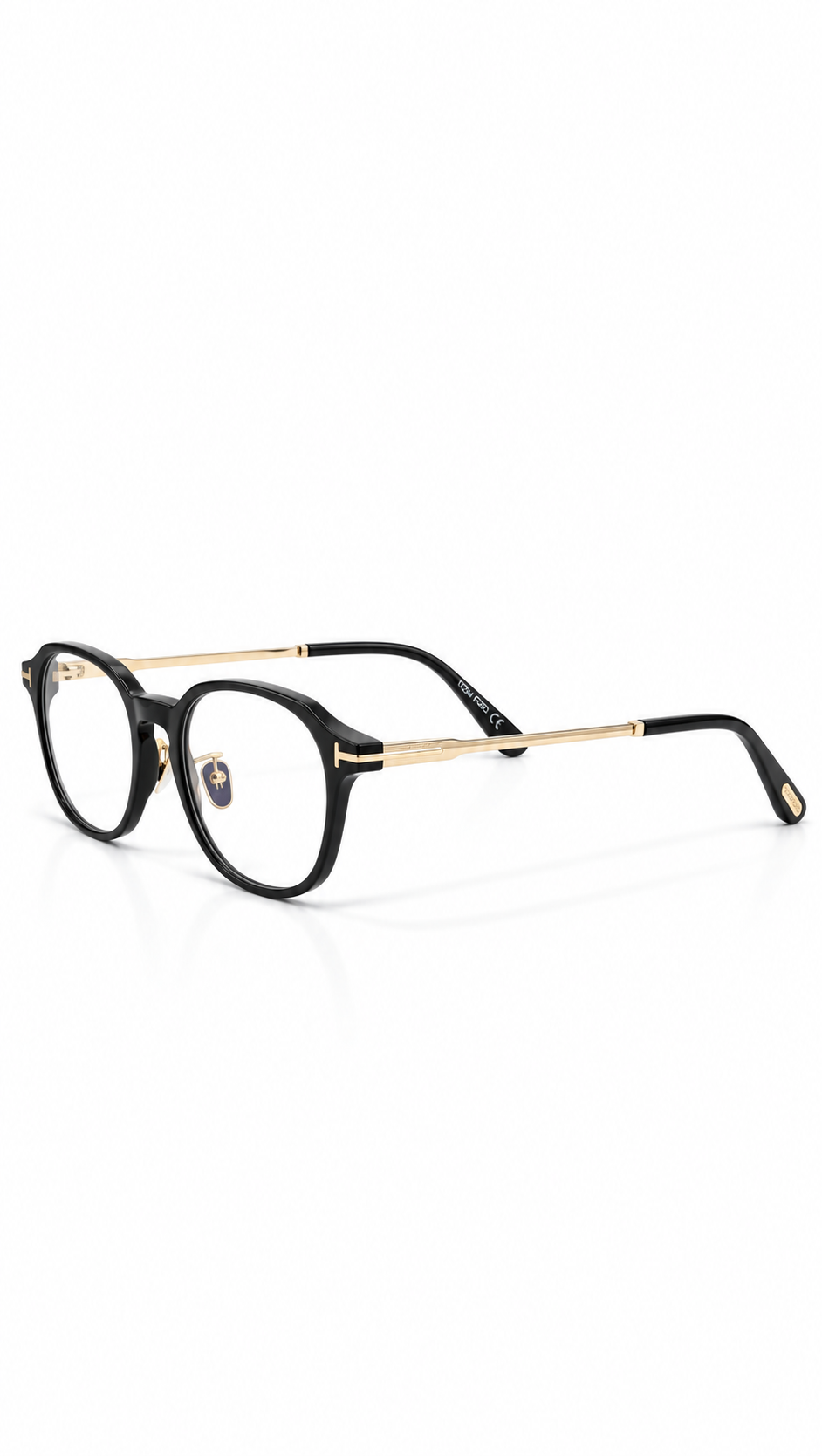 Tom Ford TF5927-D-B 001 Black & Gold Combination Eyeglasses 51mm