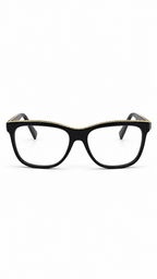 Marc Jacobs 19 Black Gold Brow Accent Cat-Eye Eyeglasses 54mm