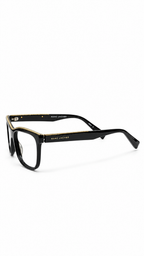 Marc Jacobs 19 Black Gold Brow Accent Cat-Eye Eyeglasses 54mm