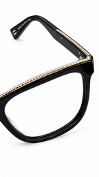 Marc Jacobs 19 Black Gold Brow Accent Cat-Eye Eyeglasses 54mm