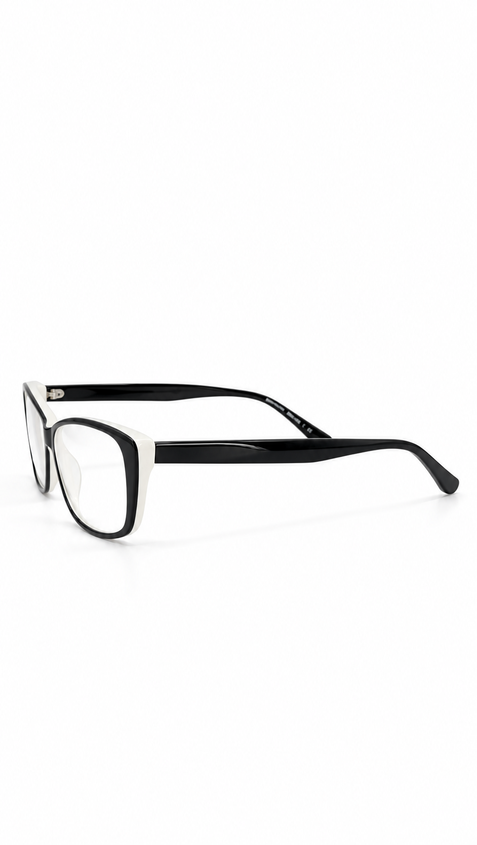 Evangelista 30516182 Black White Browline Glasses 54mm