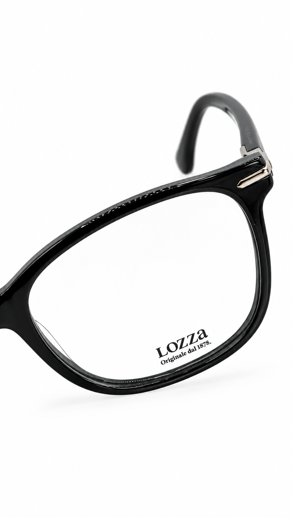 Lozza VL4057 700Y Black Italian Acetate Optical Eyeglasses