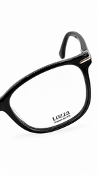 Lozza VL4057 700Y Black Italian Acetate Optical Eyeglasses