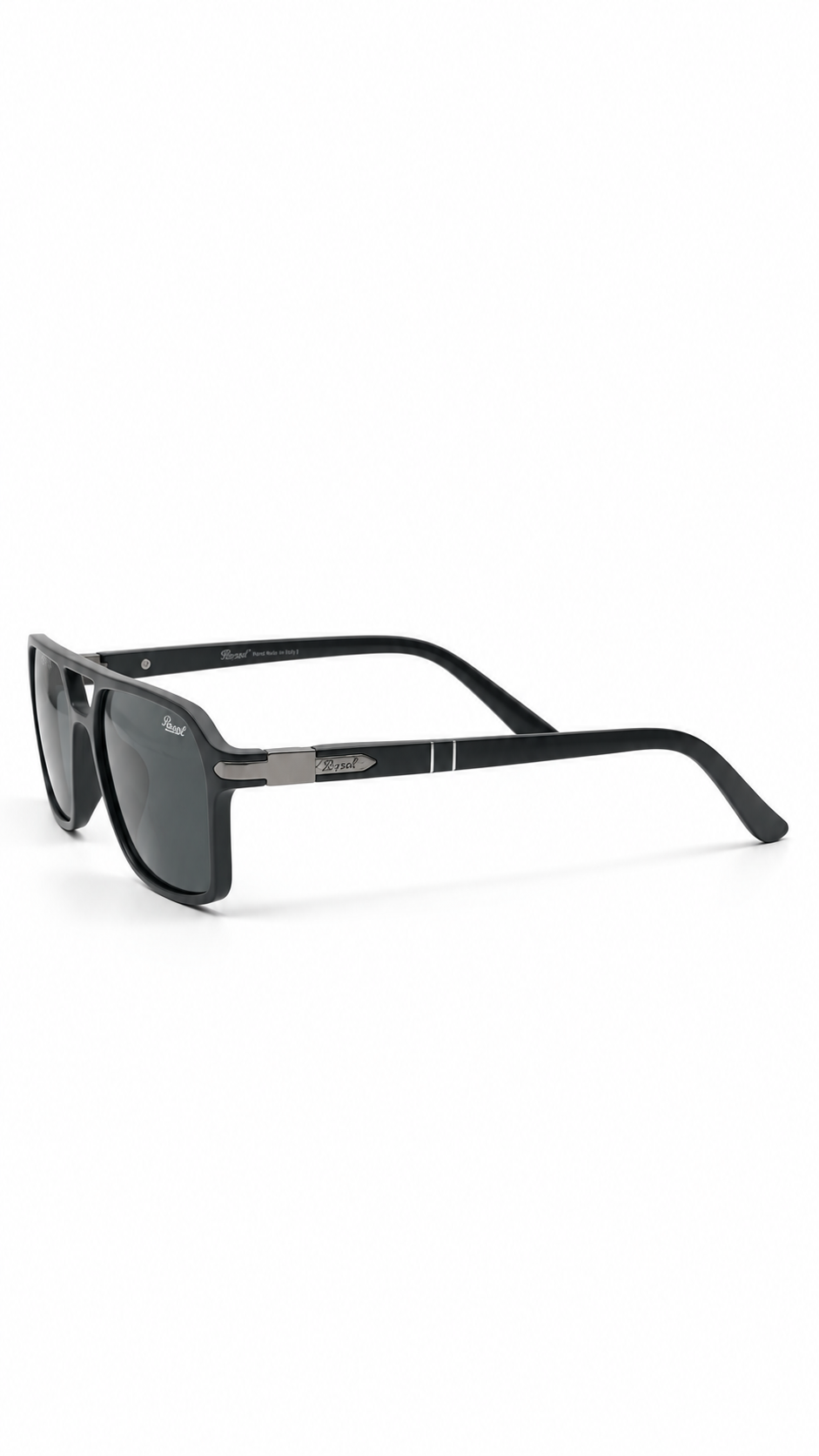 Persol G030 Matte Black Navigator Sunglasses