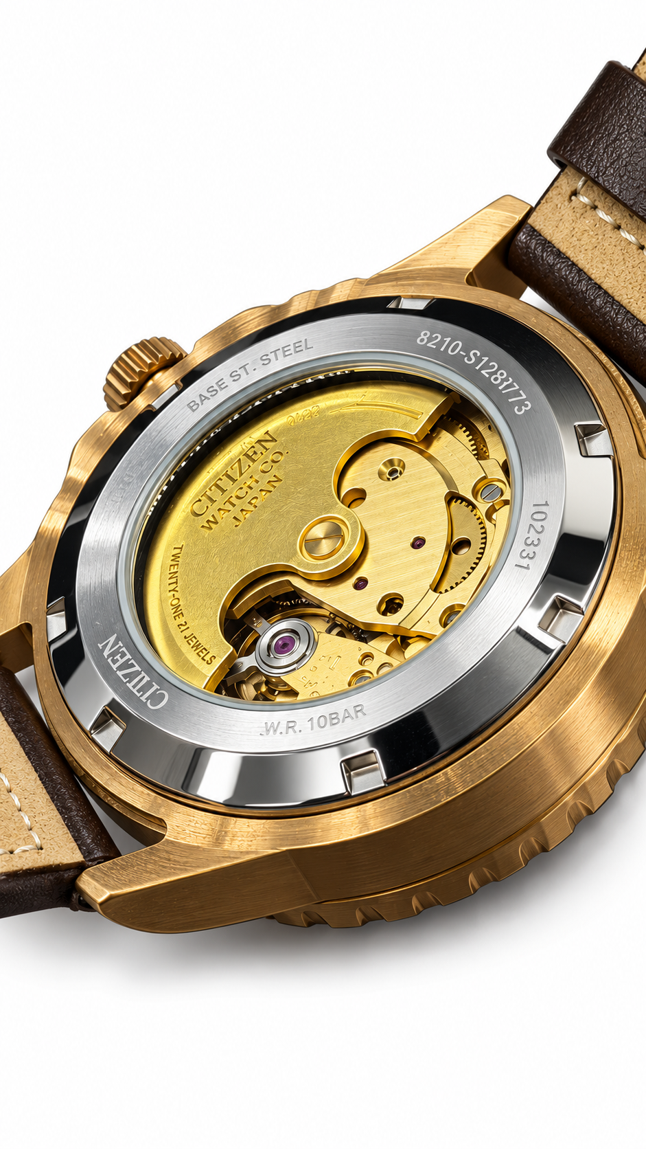 Citizen Automatic Diver-Style Watch – Sunray Green Dial & Rose Gold Case