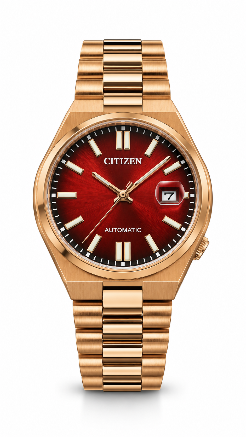 Citizen Tsuyosa Rose Gold Red Dial Watch