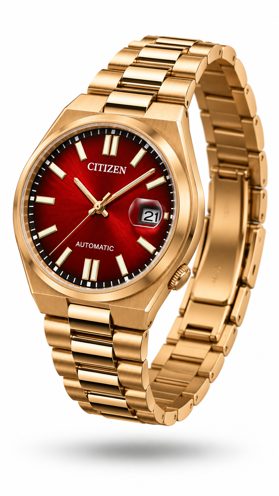 Citizen Tsuyosa Rose Gold Red Dial Watch