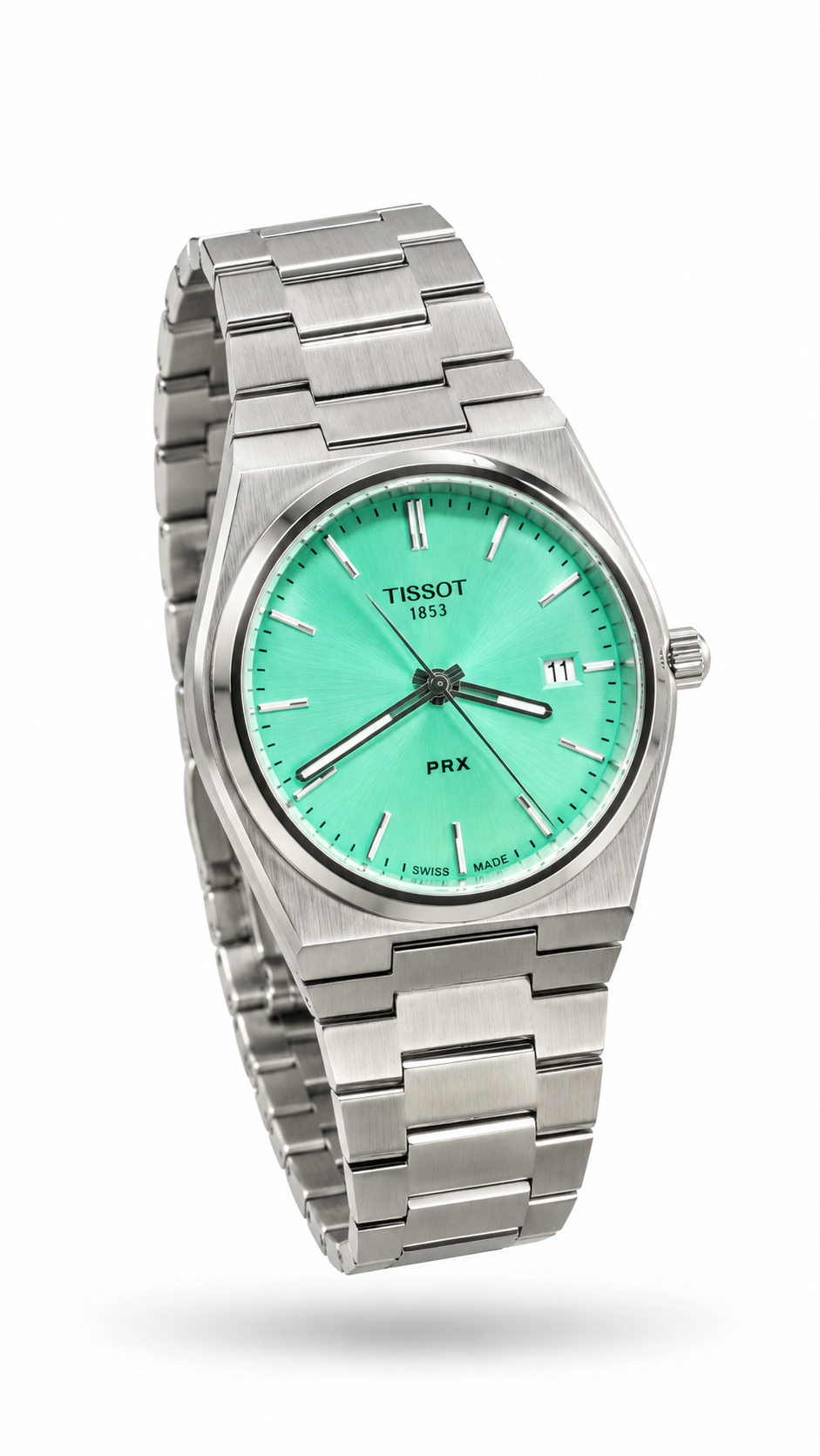 Tissot PRX 40mm Quartz Watch Collection (Steel, Gold PVD, Mint Green & Rubber Strap)