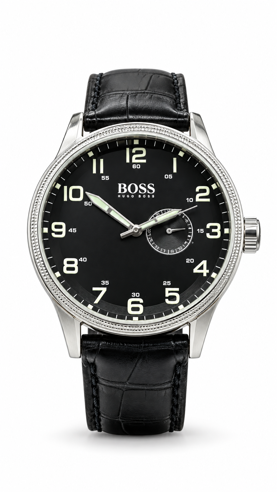 Hugo Boss Black Dial Leather Watch
