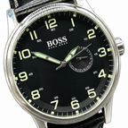 Hugo Boss Black Dial Leather Watch