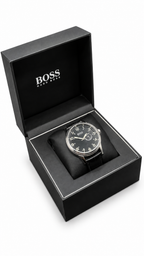 Hugo Boss Black Dial Leather Watch