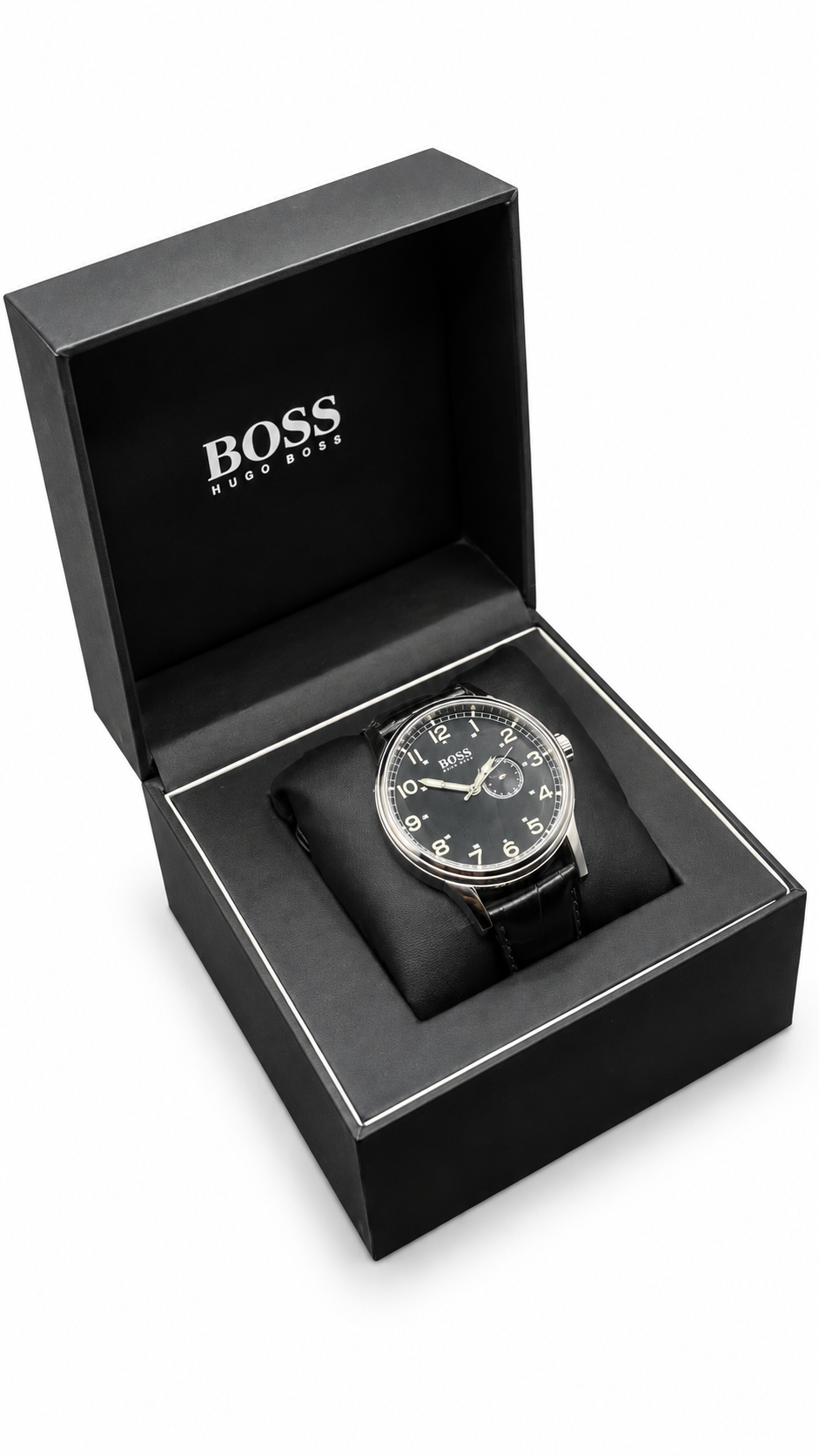 Hugo Boss Black Dial Leather Watch