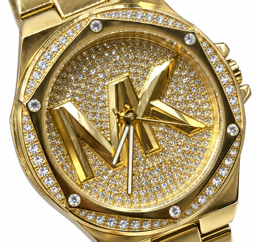 Michael Kors Gold Pavé MK Dial Watch