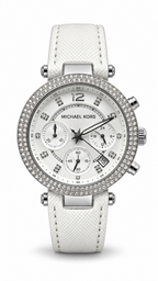 Michael Kors MK-2277 White Leather Watch