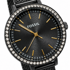 Fossil BQ3459 Black Mesh Crystal Watch