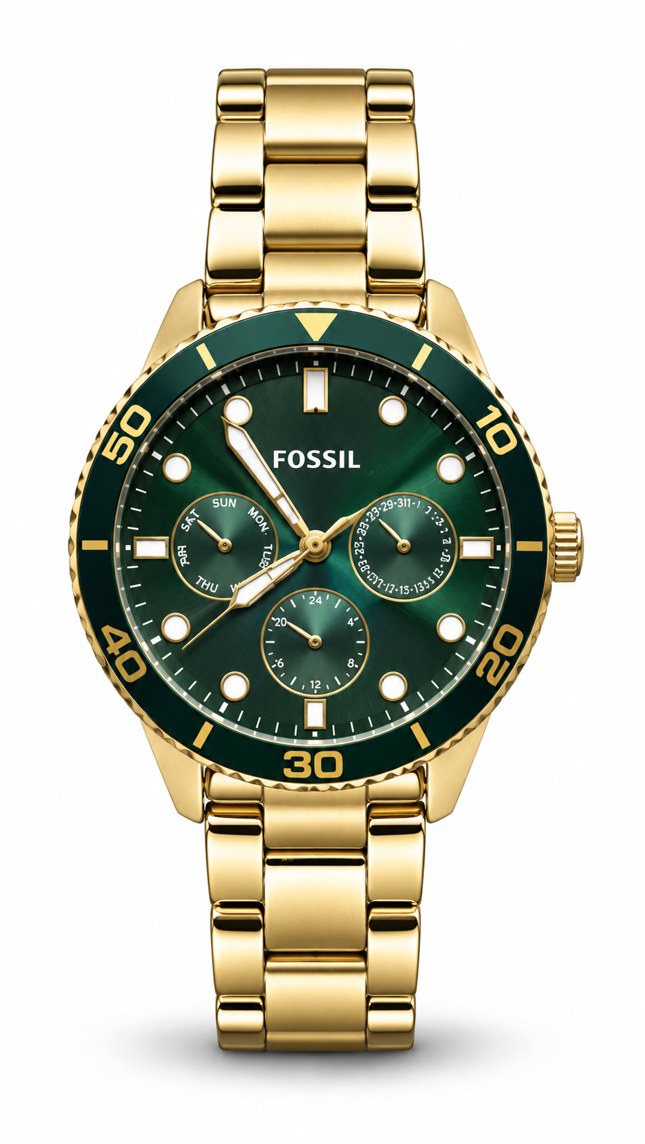 Fossil BQ2754WSET Gold Green Dial Watch